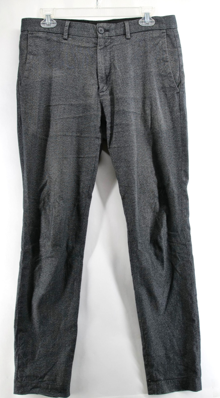 Theory Zaine Pant 32 x 31 Dark Grey Casual Mens Pant Cotton Stretch Flannel